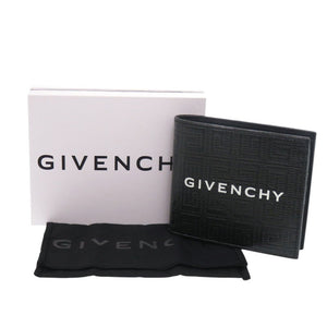 未使用 ジバンシィ BILLFOLD 4CC BK6090K1LF レザー ブラック 二つ折り財布 黒 0860【中古】GIVENCHY