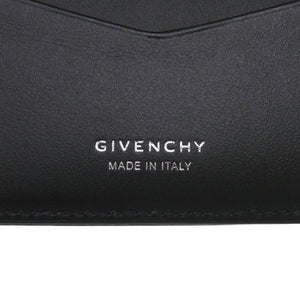 未使用 ジバンシィ BILLFOLD 4CC BK6090K1LF レザー ブラック 二つ折り財布 黒 0860【中古】GIVENCHY