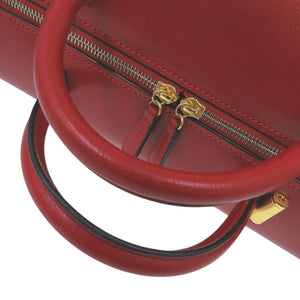 美品 ダンヒル ヴィンテージ レザー レッド ボストンバッグ 赤 0863【中古】Dunhill メンズ