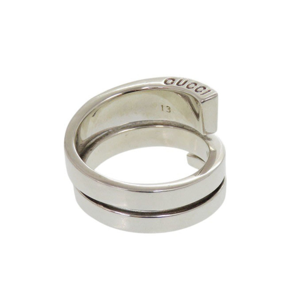 美品 グッチ スパイラル スネーク リング シルバー925 13号 シルバー 指輪 0879【中古】GUCCI