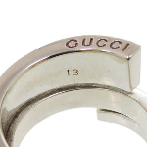 美品 グッチ スパイラル スネーク リング シルバー925 13号 シルバー 指輪 0879【中古】GUCCI