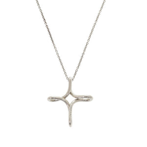 ティファニー オープンクロス シルバー925 ネックレス 0905【中古】TIFFANY&Co.