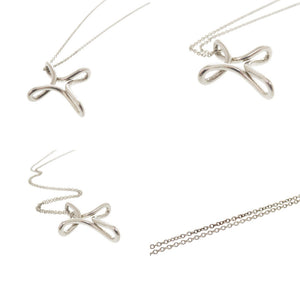 ティファニー オープンクロス シルバー925 ネックレス 0905【中古】TIFFANY&Co.