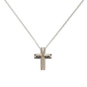 美品 ティファニー テンダネスハートクロスペンダント シルバー925 シルバー ネックレス 0906【中古】TIFFANY&Co.