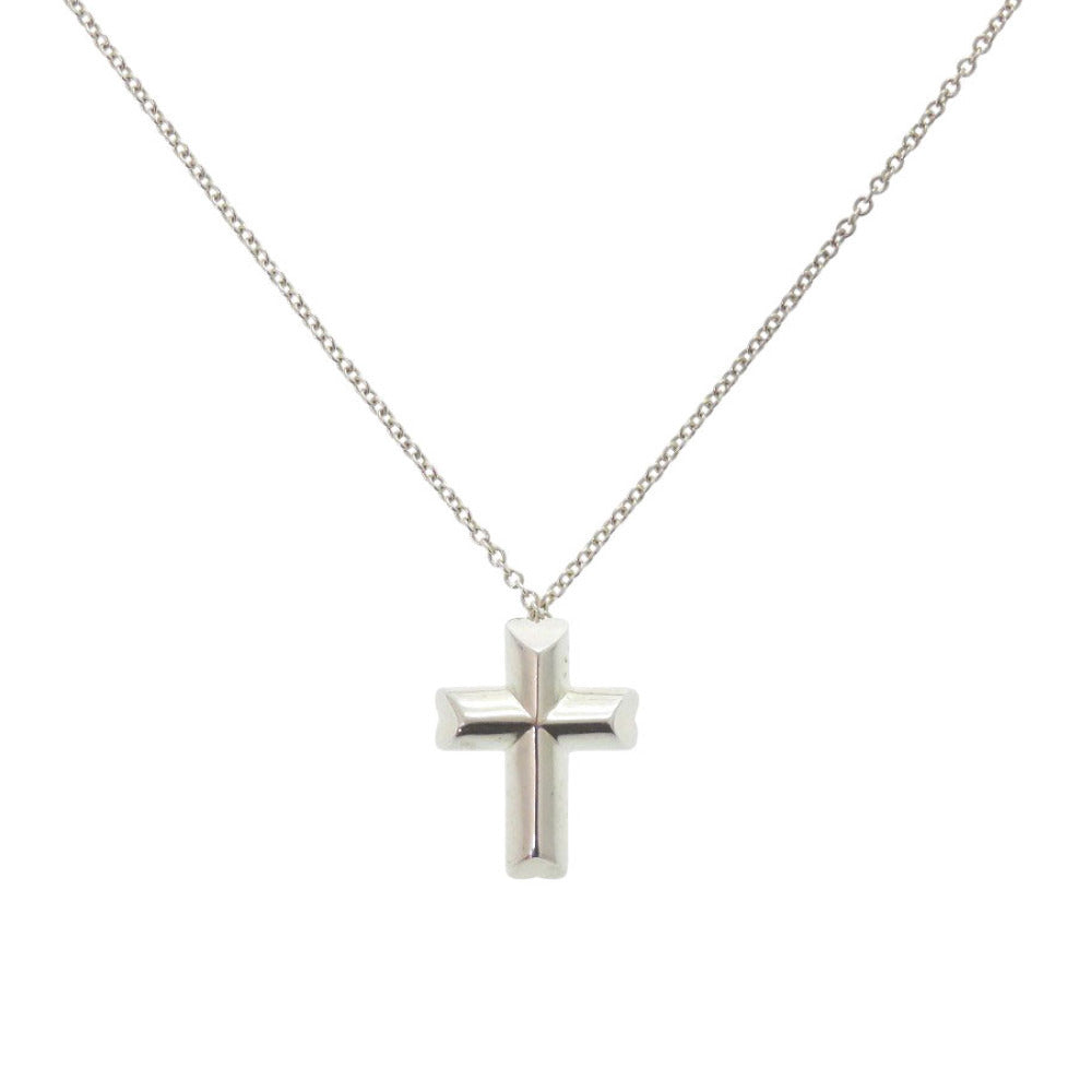 美品 ティファニー テンダネスハートクロスペンダント シルバー925 シルバー ネックレス 0907【中古】TIFFANY&Co.