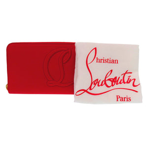 未使用品 クリスチャンルブタン BY MY SIDE バイ マイ サイド ラウンドウォレット 3235083 CM53 カーフ LOUBI ルブ レッド 長財布0998【中古】Christian Louboutin