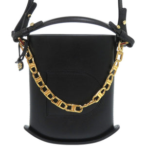新品同様 デルボー パントイエクラ Pin Toy Eclat ボックスカーフ Noir ブラック 黒 ショルダーバッグ 1038【中古】DELVAUX
