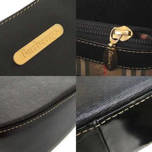美品 バーバリー ヴィンテージ レザー ブラック ワンショルダーバッグ ショルダーバッグ 黒 1040【中古】BURBERRYS