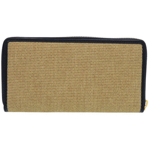 未使用品 グッチ 1955 ホースビット 621889 0416 キャンバス レザー ベージュ 紺 長財布 1048【中古】GUCCI