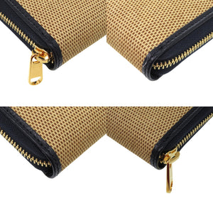 未使用品 グッチ 1955 ホースビット 621889 0416 キャンバス レザー ベージュ 紺 長財布 1048【中古】GUCCI