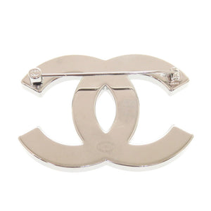 新品同様 シャネル デニム ココマーク B24 B ブローチ メタル ネイビー シルバー 1076 【中古】 CHANEL