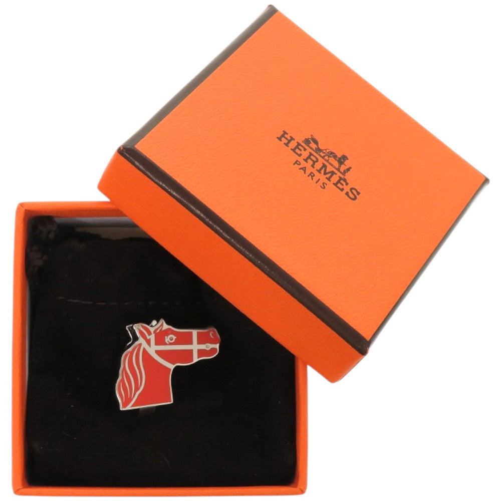 新品同様 エルメス ツイリーリング カドリージュ メタル オレンジ ファッション雑貨 1077【中古】HERMES