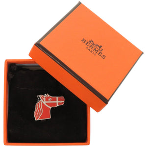 新品同様 エルメス ツイリーリング カドリージュ メタル オレンジ ファッション雑貨 1077【中古】HERMES