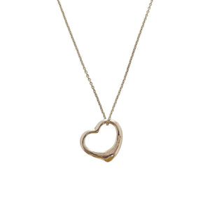 美品 ティファニー オープンハート エルサペレッティ シルバー925 シルバー ネックレス 1080【中古】TIFFANY&Co.