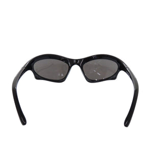 美品 バレンシアガ BB0229S プラスチック ブラック サングラス 黒 1095【中古】BALENCIAGA
