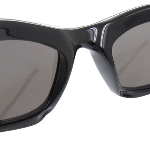 美品 バレンシアガ BB0229S プラスチック ブラック サングラス 黒 1095【中古】BALENCIAGA