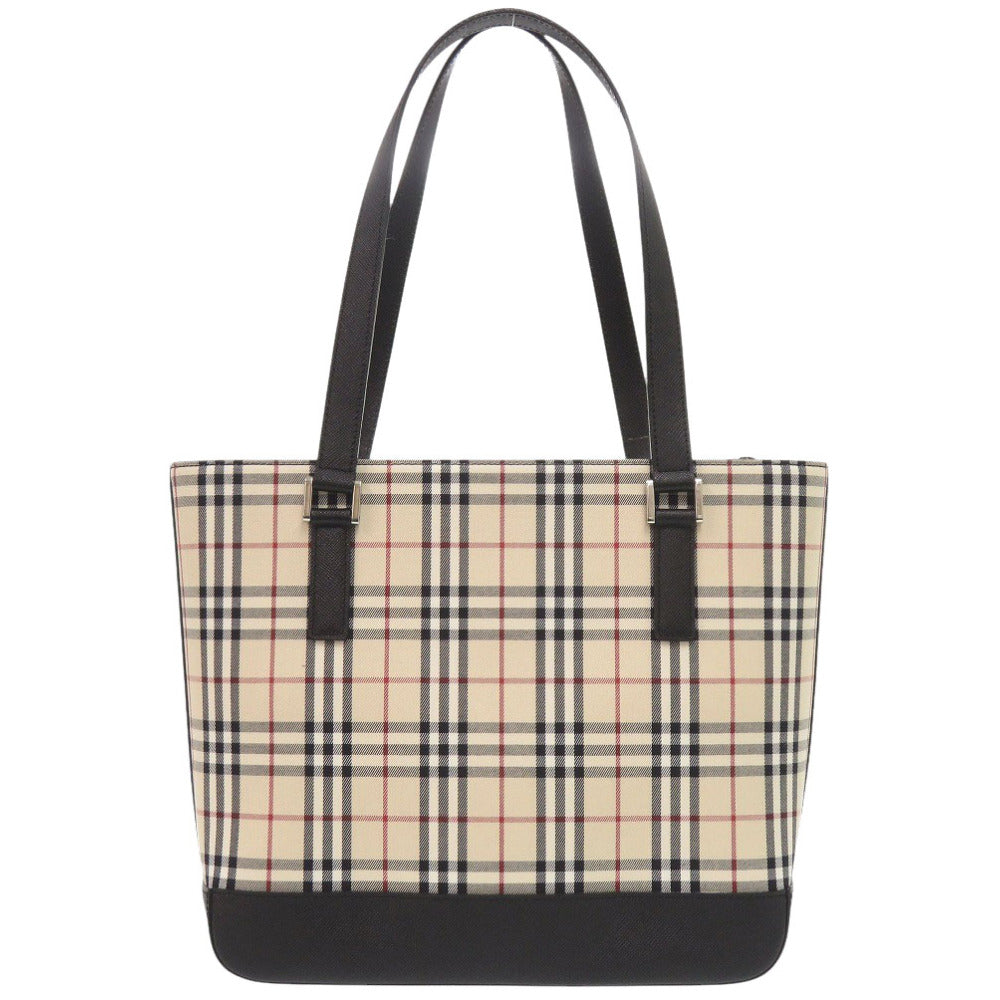 新品同様 バーバリー ノバチェック キャンバス ベージュ ハンドバッグ 1104【中古】BURBERRY