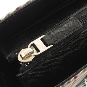 新品同様 バーバリー ノバチェック キャンバス ベージュ ハンドバッグ 1104【中古】BURBERRY