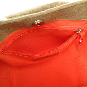 美品 ヴィヴィアンウエストウッド V.M.MOON ムーン ウールハンドバッグ 3202V-0 ベージュ 1108【中古】Vivienne Westwood