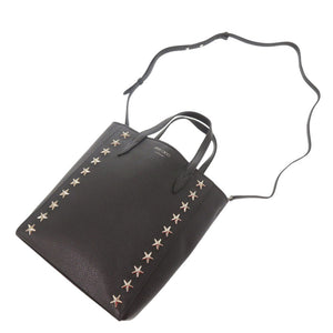 ジミーチュウ ブリア トート スタースタッズ レザー ブラック 2WAY トートバッグ ショルダーバッグ 黒 1109【中古】JIMMY CHOO