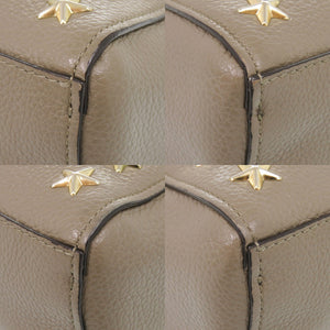 美品 ジミーチュウ 2WAY スタースタッズ レザー グレージュ ハンドバッグ 1110【中古】JIMMY CHOO