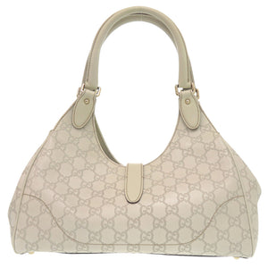 美品 グッチ グッチシマ ニュージャッキー 145819 002122レザー アイボリー ゴールド金具 ショルダーバッグ 1115【中古】GUCCI