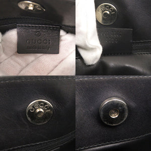 美品 グッチ ワンショルダー 001 3167 3754 レザー ブラック シルバー金具 ショルダーバッグ 1167【中古】GUCCI