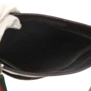 美品 グッチ シェリーライン GGキャンバス メッセンジャーバッグ 27639 213317 ボディバッグ レザー ブラウン グリーン レッド 1182【中古】GUCCI