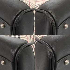 バーバリー ノバチェック キャンバス ベージュ トートバッグ 1183【中古】BURBERRY
