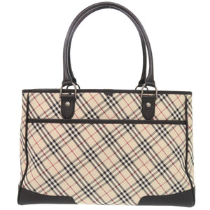 バーバリー ノバチェック キャンバス ベージュ トートバッグ 1183【中古】BURBERRY