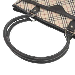 バーバリー ノバチェック キャンバス ベージュ トートバッグ 1183【中古】BURBERRY