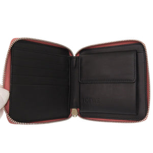 美品 ロエベ アナグラム レザー ピンク 二つ折り財布 1211 【中古】 LOEWE