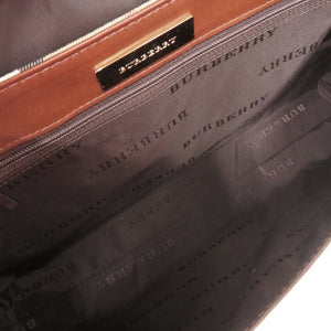 新品同様 バーバリー ヴィンテージ チェック シャドーホース キャンバス レザー ベージュ ブラウン ワンショルダーバッグ ショルダーバッグ 1213【中古】BURBERRY