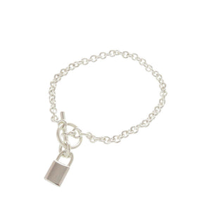 美品 エルメス アミュレット カデナ ブレスレット SH シルバー925 1215【中古】HERMES