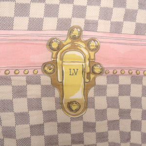 美品 ルイ ヴィトン エトール トランク M70744 コットン ダミエアズール ピンク ブルー イエロー ショール LV 1224【中古】LOUIS VUITTON
