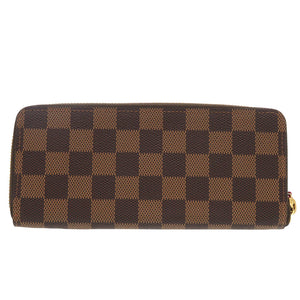 新品同様 ルイ ヴィトン ダミエ ポルトフォイユ クレマンス N60534 ダミエキャンバス ブラウン 長財布 LV 1228【中古】LOUIS VUITTON