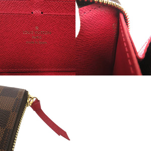 新品同様 ルイ ヴィトン ダミエ ポルトフォイユ クレマンス N60534 ダミエキャンバス ブラウン 長財布 LV 1228【中古】LOUIS VUITTON