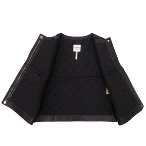 新品同様 エルメス セリエボタン カシミヤ ヤギ革 ブラック ノースリーブベスト 1229【中古】HERMES