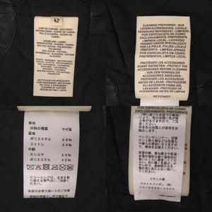 新品同様 エルメス セリエボタン カシミヤ ヤギ革 ブラック ノースリーブベスト 1229【中古】HERMES