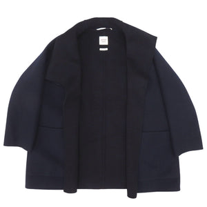 新品同様 エルメス ブランケットコート 4E0104DB カシミヤ ネイビー アウター 1230【中古】HERMES