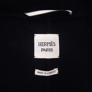 新品同様 エルメス ブランケットコート 4E0104DB カシミヤ ネイビー アウター 1230【中古】HERMES