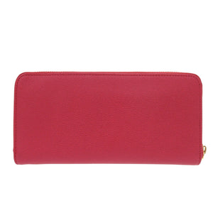 未使用 ロエベ アナグラム レザー レッド 長財布 赤 1240【中古】LOEWE