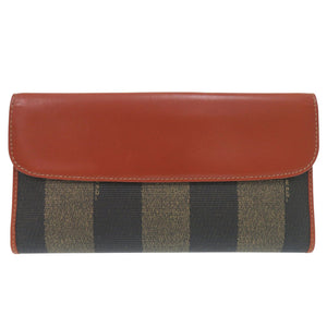 美品 フェンディ ペカン Wホック 二つ折り長財布 2804 1339 B078 レザー ゴールド ブラウン 1241【中古】FENDI
