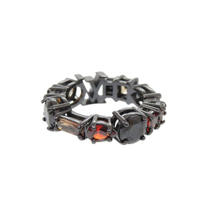 新品同様 ルイ ヴィトン M1202L 19号 メタル カラーストーン ブラック リング 指輪 黒 LV 1243【中古】LOUIS VUITTON