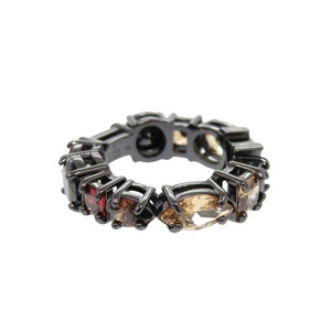 新品同様 ルイ ヴィトン M1202L 19号 メタル カラーストーン ブラック リング 指輪 黒 LV 1243【中古】LOUIS VUITTON