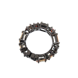 新品同様 ルイ ヴィトン M1202L 19号 メタル カラーストーン ブラック リング 指輪 黒 LV 1243【中古】LOUIS VUITTON
