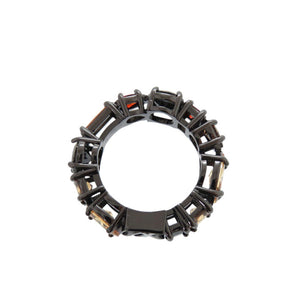 新品同様 ルイ ヴィトン M1202L 19号 メタル カラーストーン ブラック リング 指輪 黒 LV 1243【中古】LOUIS VUITTON