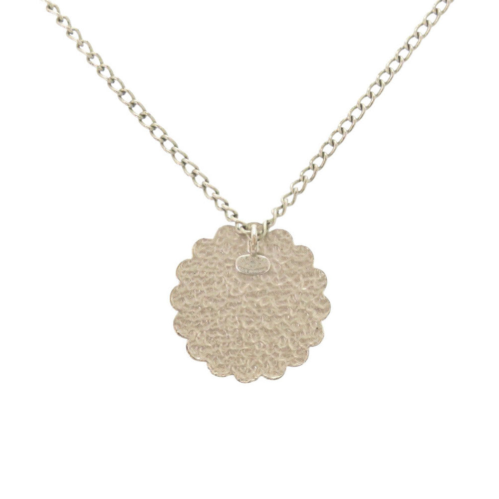 美品 シャネル ココマーク フラワーモチーフ 04P メタル シルバー ネックレス 1253【中古】CHANEL