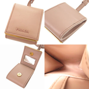 美品 プラダ モノクローム 1BA155 サフィアーノレザー ピンクベージュ 2WAYハンドバッグ 1277【中古】PRADA