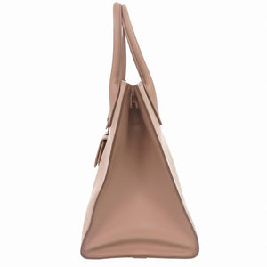 美品 プラダ モノクローム 1BA155 サフィアーノレザー ピンクベージュ 2WAYハンドバッグ 1277【中古】PRADA